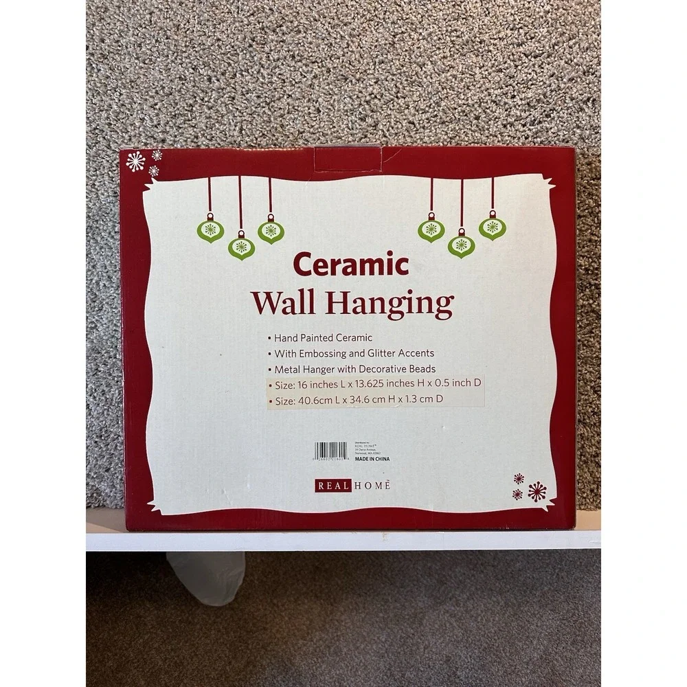 Ceramic Merry Christmas Wall Hanging by Real‎ Home 16